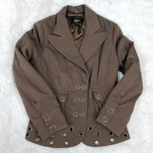 Anthropologi Luii brown rivet blazer jacket sz med